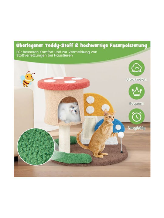 Costway Scratching Post Cat Trees Multicolour 2 levels 60x49x59cm