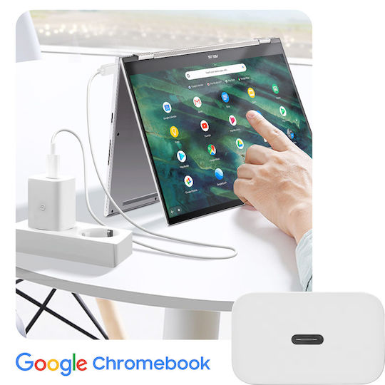 Google Зарядно без кабел с USB-C порт 30W Power Delivery Бял (GA03502-EU)