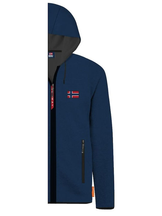 Scuola Nautica Italiana Herren Jacke Lässig Winddicht Blue