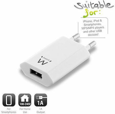 Ewent Charger Without Cable with USB-A Port Whites (EW1200)