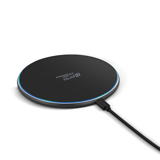 Prio Аσύρματος Зарядно Устройство (Qi Pad) 15W Черно (PWC-1401)