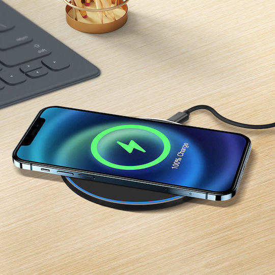 Prio Аσύρματος Зарядно Устройство (Qi Pad) 15W Черно (PWC-1401)