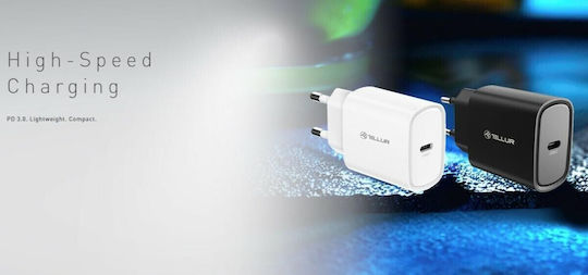 Tellur Зарядно Устройство Без Кабел 20W Power Delivery Черно (TLL151411)