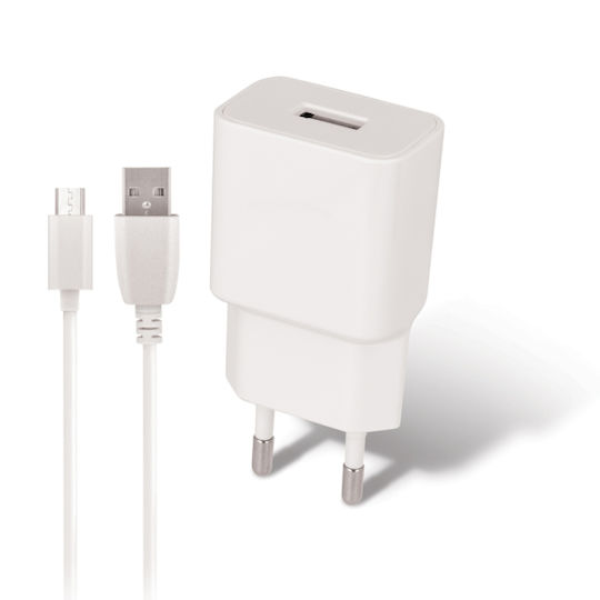 Maxlife Charger with Built-in Cable micro USB Whites (MXTC-03)