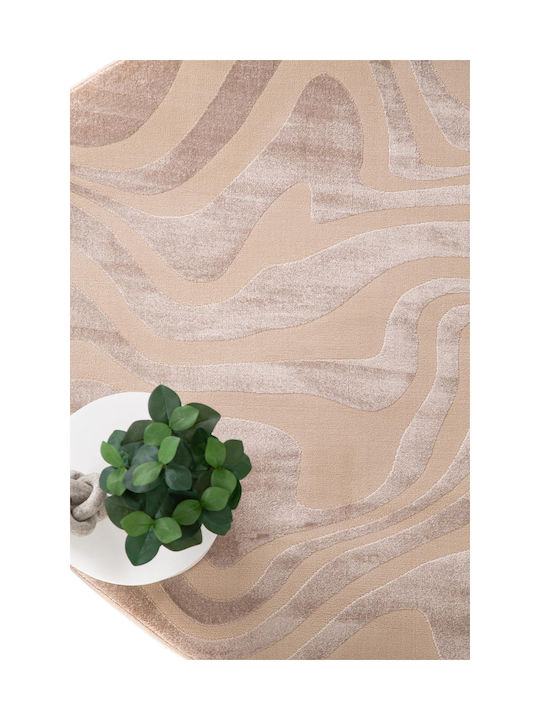 Royal Carpet Organic 265 Teppich Rund Synthetisch,Polyester/Cotton/Leather Beige