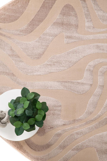 Royal Carpet Organic 265 Килим Кръгла Бежов