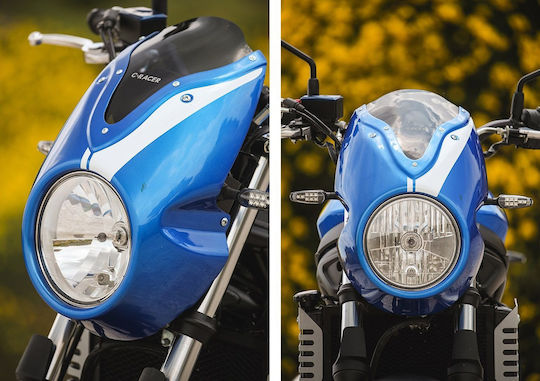C-Racer Partea din față Capac Far Motocicletă pentru BMW Cursător Negru 1buc