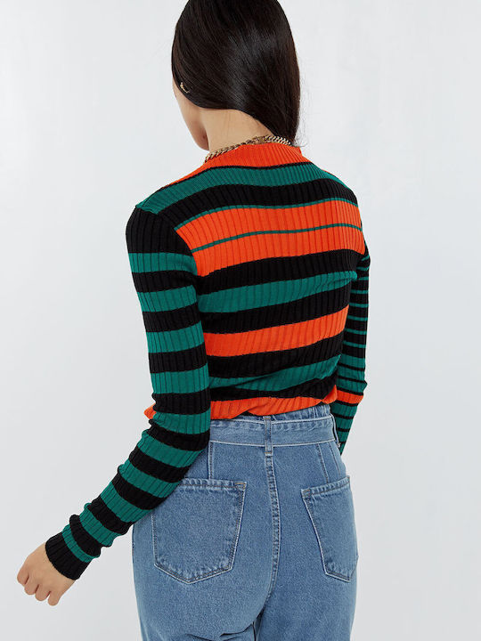 Women's Sweater Striped White