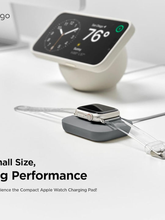 Elago Магнитно Зарядно за Apple Watch Galaxy Watch Тъмно Сиво