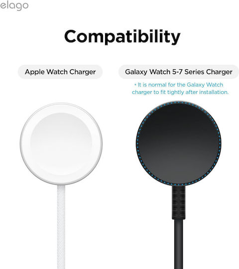 Elago Pad de Încărcare Magnetic Apple Watch Galaxy Watch Gri Închis