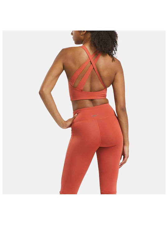 Reebok Damen Crop Top Ärmellos Brick Red