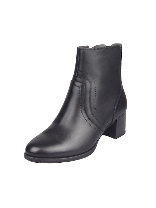 Tamaris Comfort Leather Women's Ankle Boots Black