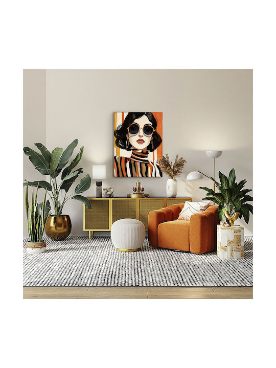 Orange Painting on Canvas 90x120cm