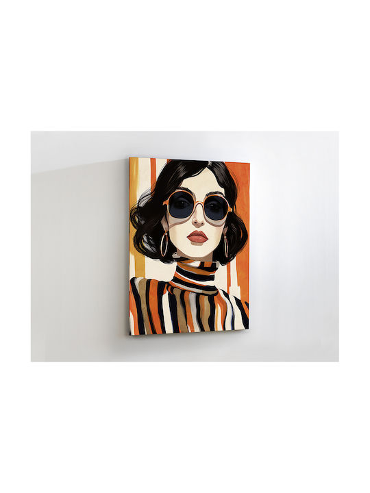 Orange Painting on Canvas 90x120cm