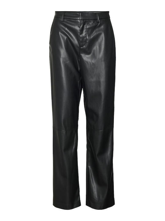 Damen Stoff Hose in Entspannter Passform Black