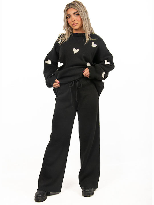 Ellen Femei Black Set cu Pantaloni