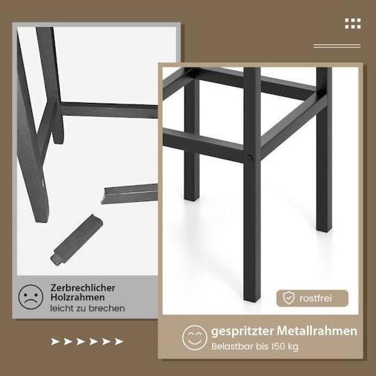 Scaune Bar Metal Maro 4buc 30x30x65buc