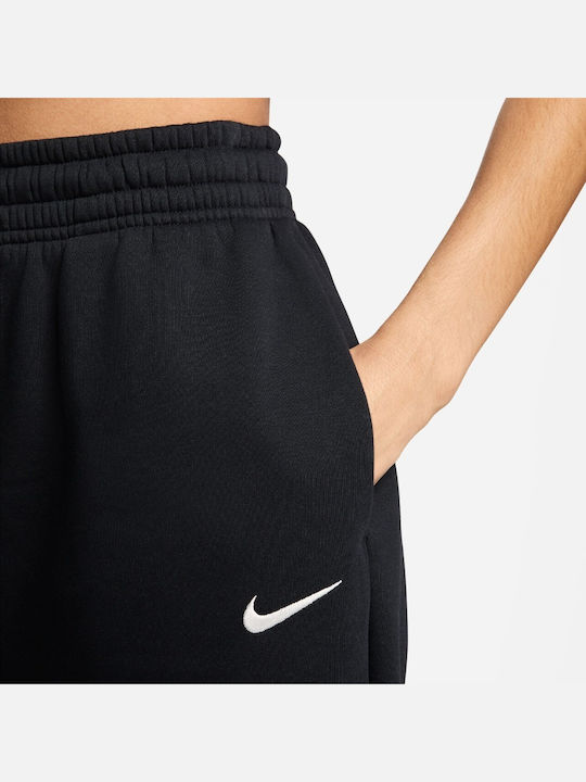 Sportswear High Waist Sweatpants Jogger Fleece Black