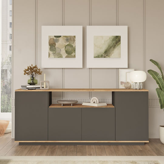 Мебели за съхранение Clack дървен Anthracite/Pine 180x44.5x75см