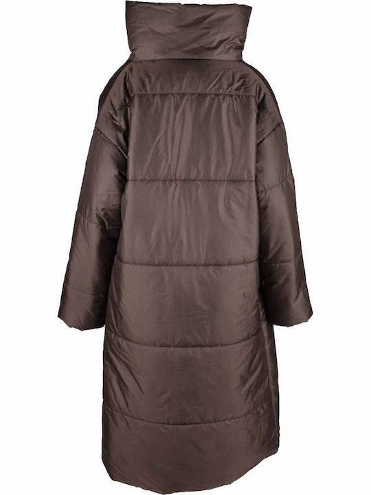Women's Long Lifestyle Jacket for Winter Gray