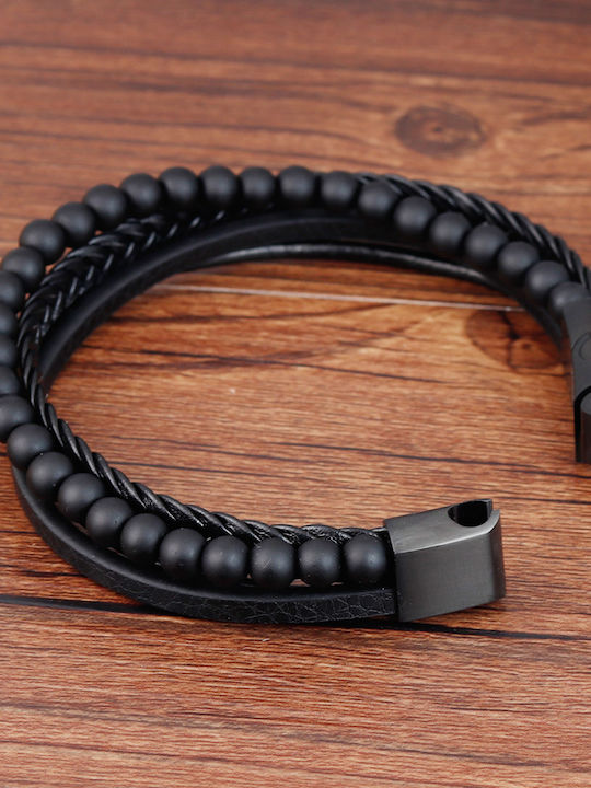 Legend Accessories Ανδρικό Βραχιόλι από Δέρμα 23cm
