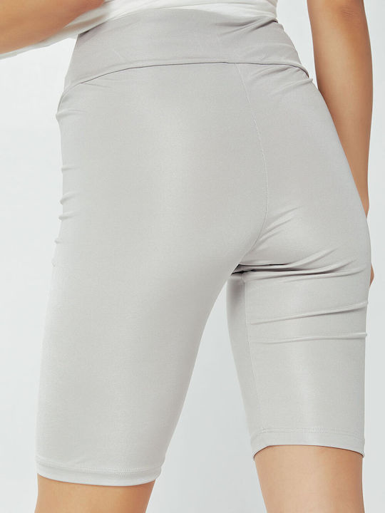 Schulung Frauen Fahrrad Leggings Glänzend Silver