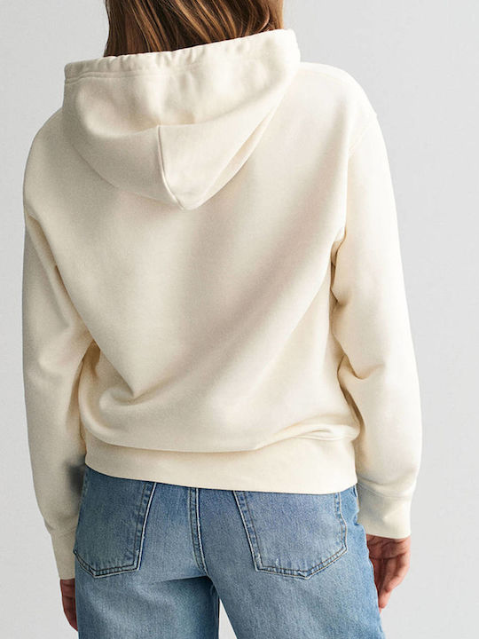 Gant Women's Hooded Sweatshirt Cream