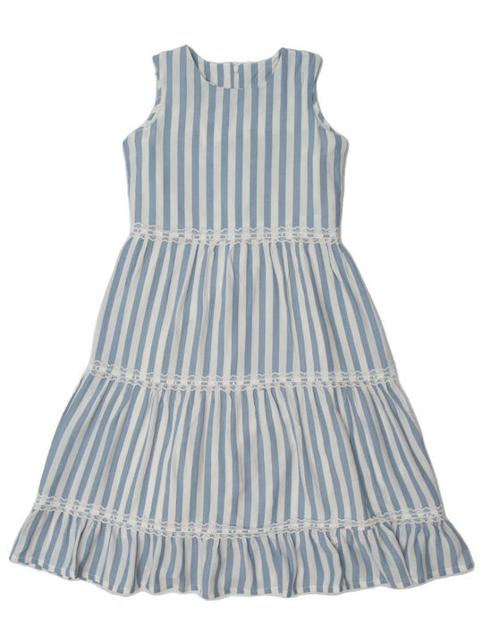 Kinderkleid Gestreiftes Oberteil Weiß