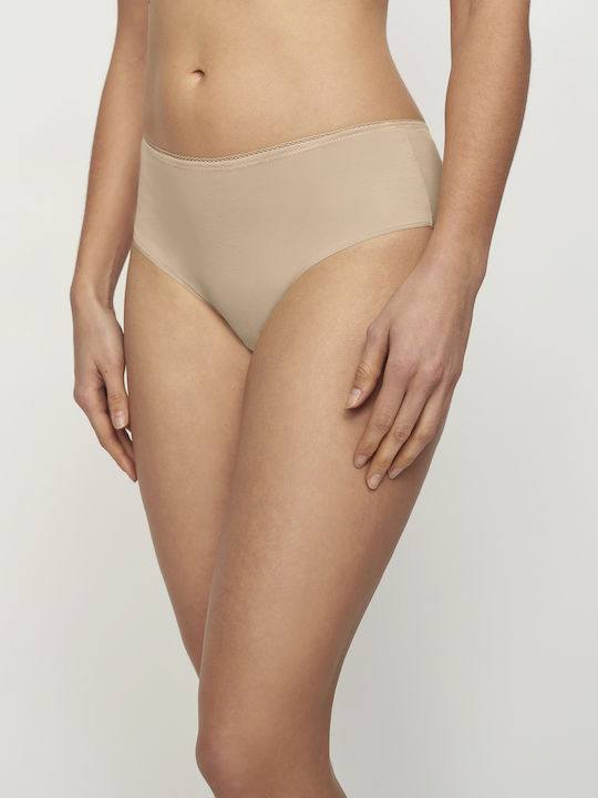 Promise Baumwolle Damen Slip Beige