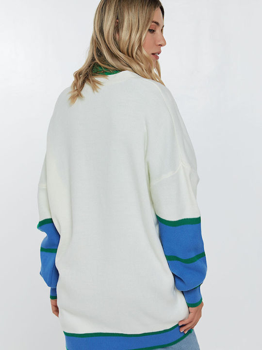 Women's Knitted Cardigan with Buttons Green