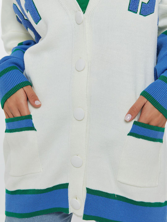 Women's Knitted Cardigan with Buttons Green