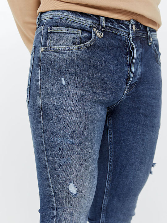 Men's Jeans Pants with Slim Fit Blue
