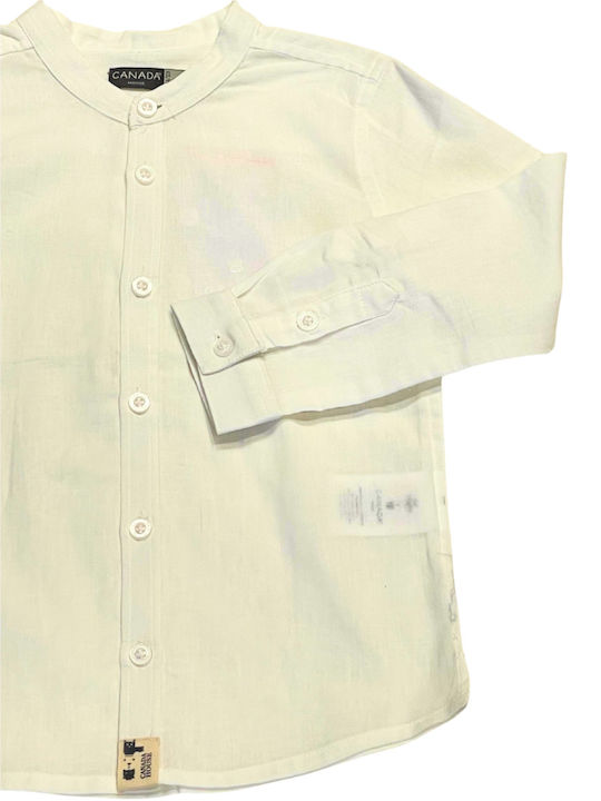 Canada House Kids Linen Shirt White