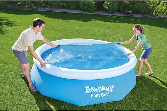 Bestway Προστατευτικό Κάλυμμα Πισίνας Στρογγυλό Διαμέτρου 300εκ. Μπλε