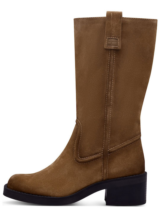 Leder Damenstiefel Cowboy Braun