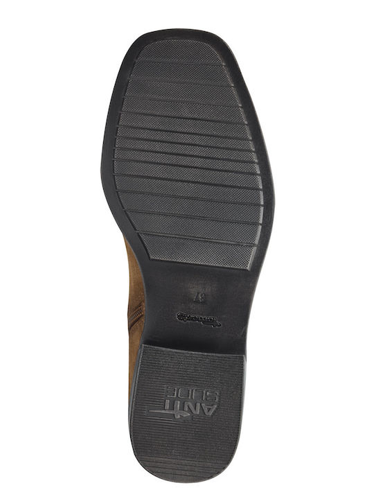 Leder Damenstiefel Cowboy Braun