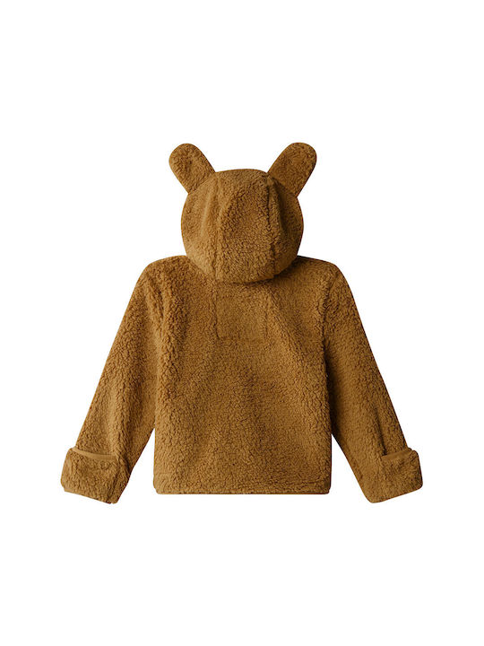 The North Face Kids Sweatshirt Cardigan with Hood Brown Full