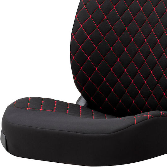 Otom Car Seat Back Set 2pcs Polyester RSX Sport Black / Red