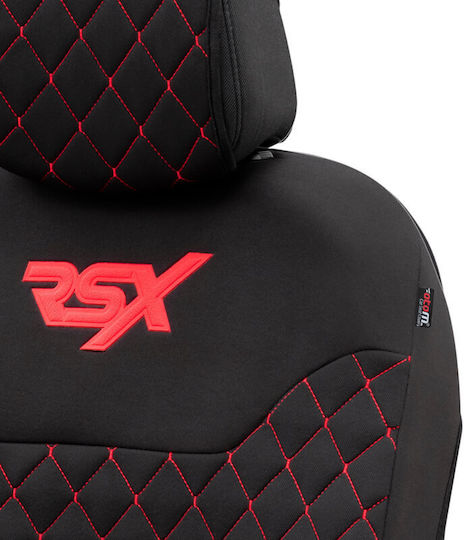 Otom Car Seat Back Set 2pcs Polyester RSX Sport Black / Red