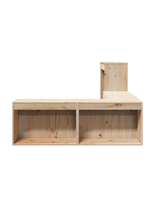 Παιδικό Γραφείο από Μασίφ Ξύλο Μπεζ 99.5x29x75cm