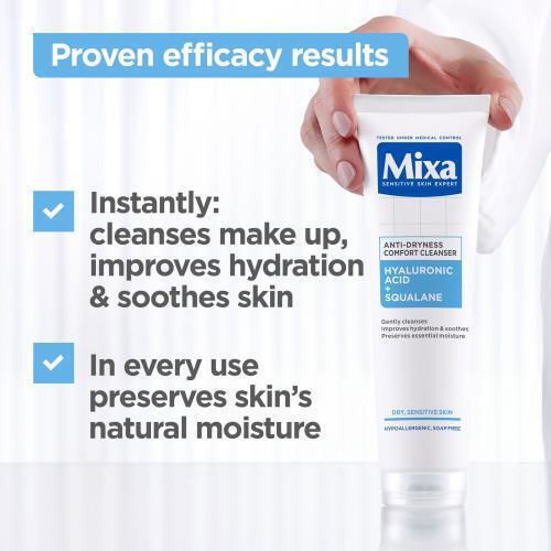 Mixa Hyaluronic Acid + Squalane Anti-dryness Comfort Cleanser Cleansing Gel 150 ml Women