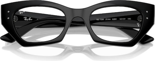 Ray Ban Plastic Eyeglass Frame Butterfly Black RB7330 8260