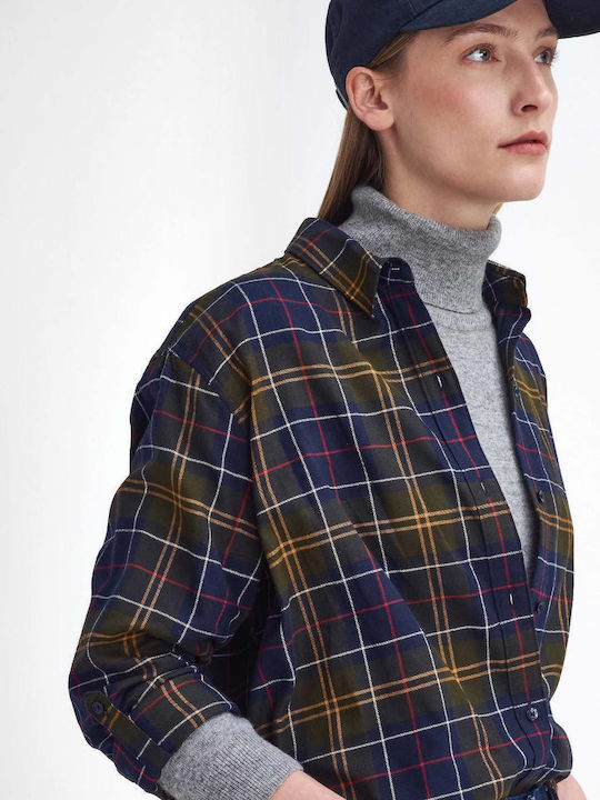 Langärmelig Damen Hemd Tartan Geprüft