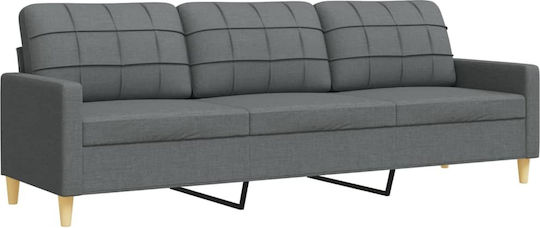 Living Room Furniture Set 3-Seater & 2-Seater & Armchair Gray