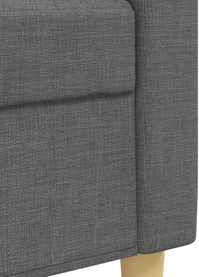 Living Room Furniture Set 3-Seater & 2-Seater & Armchair Gray
