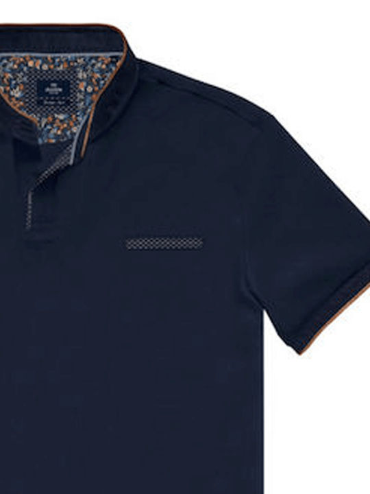 Double Men's Short Sleeve Blouse Navy