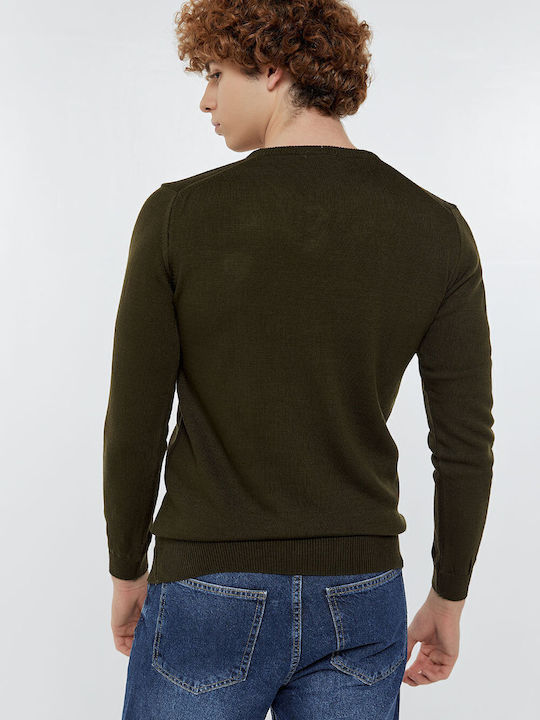 Langarm-Pullover Khaki