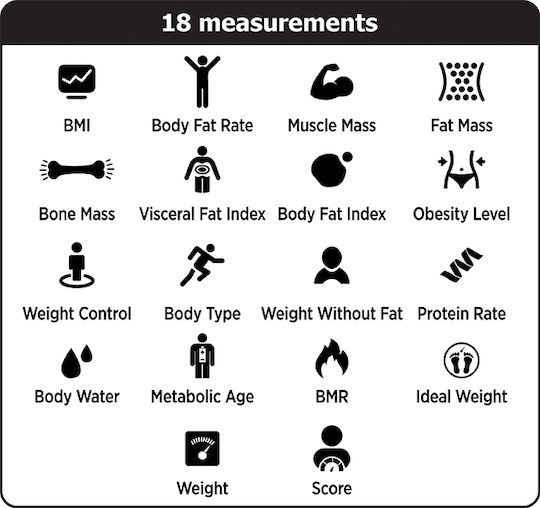 Life Workout Smart Smart Ζυγαριά 180kg Καφέ