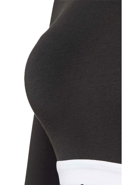 Women's Crop Top Cotton Long Sleeve Black