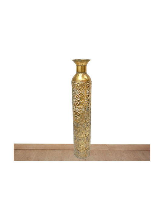 Alexandra House Living Bodenvase Gold Metall 15 x 85 x 15 cm